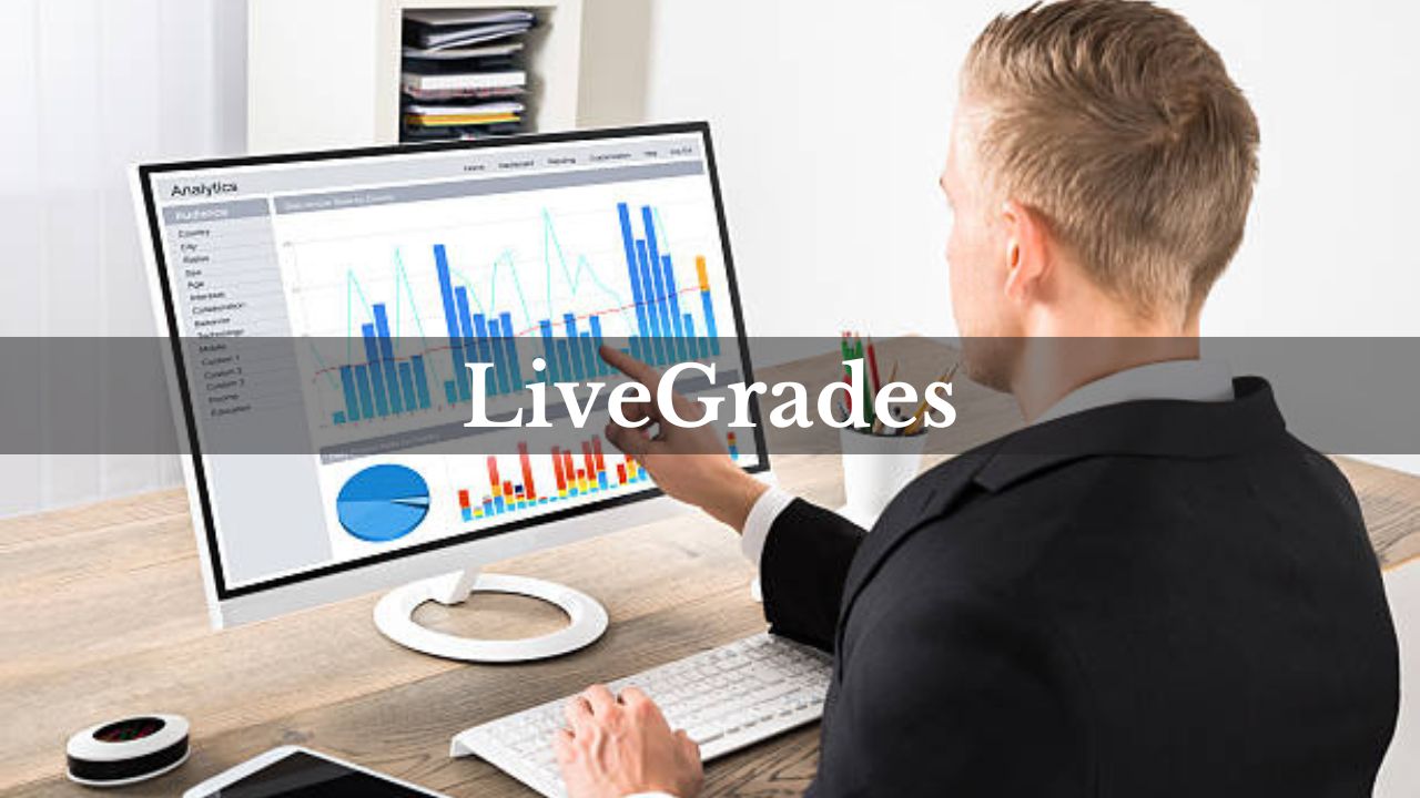 Online grading system interface on LiveGrades.