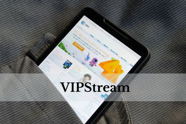 VIPStream streaming service interface showcasing movies and live events.